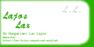 lajos lax business card